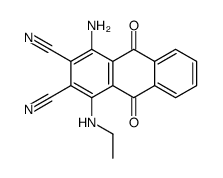 1-amino-4-(ethylamino)-9,10-dihydro-9,10-dioxoanthracene-2,3-dicarbonitrile结构式