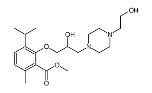 3-[2-Hydroxy-3-[4-(2-hydroxyethyl)-1-piperazinyl]propoxy]-p-cymene-2-carboxylic acid methyl ester Structure