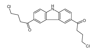 4-chloro-1-[6-(4-chlorobutanoyl)-9H-carbazol-3-yl]butan-1-one Structure