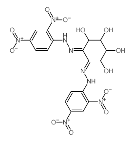 (6Z)-5,6-bis[(2,4-dinitrophenyl)hydrazinylidene]hexane-1,2,3,4-tetrol结构式