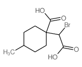 1-(bromo-carboxy-methyl)-4-methyl-cyclohexane-1-carboxylic acid结构式