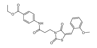 ethyl 4-[3-[(5Z)-5-[(2-methoxyphenyl)methylidene]-2,4-dioxo-1,3-thiazolidin-3-yl]propanoylamino]benzoate结构式