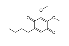 2,3-dimethoxy-5-methyl-6-pentylcyclohexa-2,5-diene-1,4-dione结构式