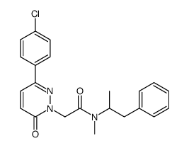 (-)-N-Methyl-N-(α-methylphenethyl)-3-(p-chlorophenyl)-6-oxo-1(6H)-pyridazineacetamide Structure