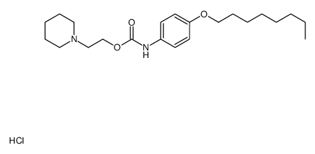 2-(1-piperidyl)ethyl N-(4-octoxyphenyl)carbamate hydrochloride结构式