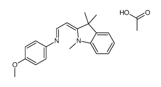 2-[2-[(4-methoxyphenyl)amino]vinyl]-1,3,3-trimethyl-3H-indolium acetate structure