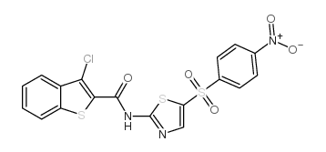 Benzo[b]thiophene-2-carboxamide, 3-chloro-N-[5-[(4-nitrophenyl)sulfonyl]-2-thiazolyl]- (9CI) picture