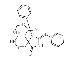 1,3,7,8-Tetraazaspiro[4.5]deca-2,6,9-triene-10-carboxylicacid, 4-oxo-1-phenyl-2-(phenylamino)-, ethyl ester picture