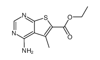 4-amino-5-methyl-thieno[2,3-d]pyrimidine-6-carboxylic acid ethyl ester结构式