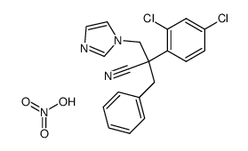 2-(2,4-Dichloro-phenyl)-2-imidazol-1-ylmethyl-3-phenyl-propionitrile; compound with nitric acid结构式