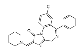 (2E)-8-chloro-6-phenyl-2-(piperidin-1-ylmethylidene)-4H-imidazo[1,2-a][1,4]benzodiazepin-1-one Structure