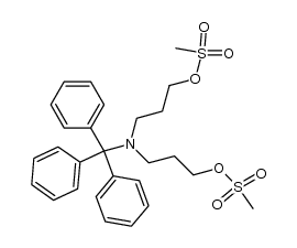 [N-(triphenylmethyl)-3,3'-iminodipropyl]methane sulfonate结构式