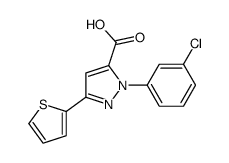 2-(3-氯苯基)-5-噻吩-2-基-2H-吡唑-3-羧酸图片