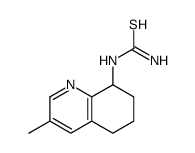 (3-methyl-5,6,7,8-tetrahydroquinolin-8-yl)thiourea结构式