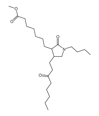 7-[1-Butyl-2-oxo-4-(3-oxo-octyl)-pyrrolidin-3-yl]-heptanoic acid methyl ester结构式