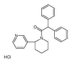 2,2-diphenyl-1-[(2S)-2-pyridin-3-ylpiperidin-1-yl]ethanone,hydrochloride结构式