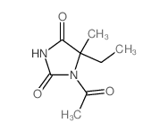 2,4-Imidazolidinedione,1-acetyl-5-ethyl-5-methyl- structure