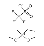 ethyldimethoxy(methyl)phosphonium trifluoromethanesulfonate结构式