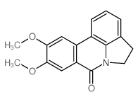 4,5-dihydro-9,10-dimethoxypyrrolo[3,2,1-de]phenanthridin-7-one结构式