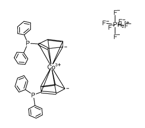 1,1'-bis(diphenylphosphino)cobaltocenium hexafluorophosphate结构式