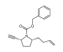 (2R,5R)-5-but-3-enyl-2-ethynylpyrrolidine-1-carboxylic acid 1-benzyl ester结构式