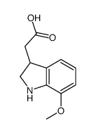 2-(7-METHOXYINDOLIN-3-YL)ACETIC ACID Structure