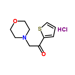 2-Morpholin-4-yl-1-thiophen-2-yl-ethanone hydrochloride结构式