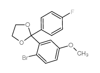 2-BROMO-4'FLUORO-5-METHOXYBENZOPHENONE ETHYLENE KETAL结构式