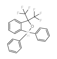 2,1-Benzoxaphosphole,1,1,1,3-tetrahydro-1,1-diphenyl-3,3-bis(trifluoromethyl)- (9CI) structure