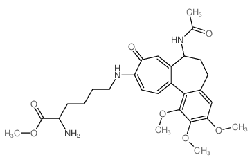 L-Lysine, N6-[7- (acetylamino)-5,6,7,9-tetrahydro-1,2, 3-trimethoxy-9-oxobenzo[a]heptalen-10-yl]- methyl ester, (S)- Structure