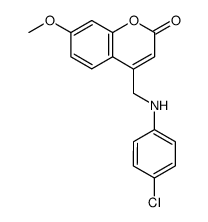 4-(((4-chlorophenyl)amino)methyl)-7-methoxy-2H-chromen-2-one Structure