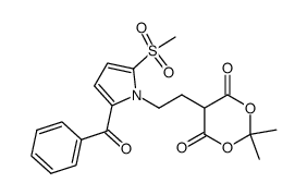 [1-[2-(4,6-dioxo-2,2-dimethyl-1,3-dioxan-5-yl)ethyl]-2-(methanesulfonyl)-5-(benzoyl)]-pyrrole Structure