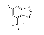 5-Brom-7-tert-butyl-2-methyl-benzoxazol结构式