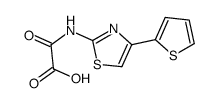 2-oxo-2-[(4-thiophen-2-yl-1,3-thiazol-2-yl)amino]acetic acid结构式