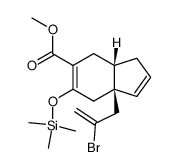 methyl (3aS,7aS)-3a-(2-bromoallyl)-5-((trimethylsilyl)oxy)-3a,4,7,7a-tetrahydro-1H-indene-6-carboxylate结构式