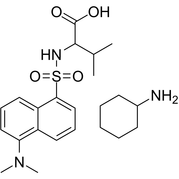 Dansyl-DL-缬氨酸环己基铵盐结构式