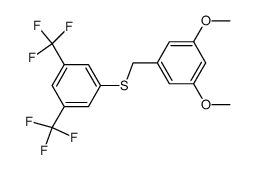 [3,5-bis(trifluoromethyl)phenyl] 3,5-dimethoxybenzyl sulfide Structure