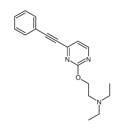 N,N-diethyl-2-[4-(2-phenylethynyl)pyrimidin-2-yl]oxyethanamine Structure