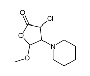 3-chloro-5-methoxy-4-piperidin-1-yloxolan-2-one Structure