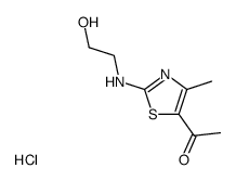 1-[2-(2-Hydroxy-ethylamino)-4-methyl-thiazol-5-yl]-ethanone; hydrochloride Structure