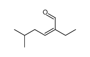 2-ethyl-5-methylhex-2-enal结构式