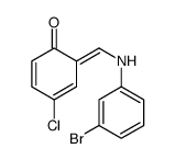 6-[(3-bromoanilino)methylidene]-4-chlorocyclohexa-2,4-dien-1-one结构式