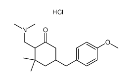 2-Dimethylaminomethyl-5-(4-methoxy-benzyl)-3,3-dimethyl-cyclohexanone; hydrochloride结构式