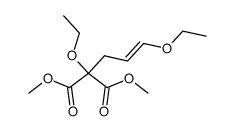 methyl 2-carbomethoxy-2,5-diethoxy-(E)-4-pentenoate结构式