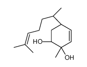 2-methyl-5-[(2R)-6-methylhept-5-en-2-yl]cyclohex-3-ene-1,2-diol结构式