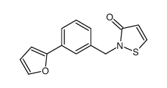 2-[[3-(furan-2-yl)phenyl]methyl]-1,2-thiazol-3-one Structure