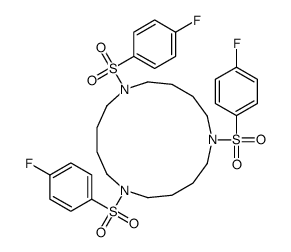 1,6,11-tris[(4-fluorophenyl)sulfonyl]-1,6,11-triazacyclopentadecane结构式