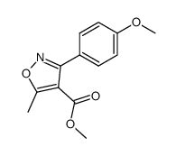 3-(4-methoxy-phenyl)-5-methyl-isoxazole-4-carboxylic acid methyl ester结构式