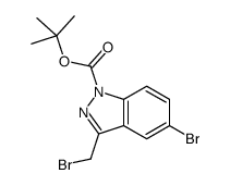 tert-butyl 5-bromo-3-(bromomethyl)indazole-1-carboxylate Structure