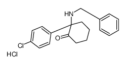 2-(benzylamino)-2-(4-chlorophenyl)cyclohexan-1-one,hydrochloride结构式